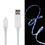 LED lys Lightning-USB Datakabel. 1 m. Hvid. LED lys Lightning-USB Datakabel. 1 m. Hvid.