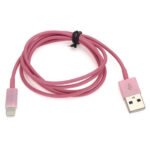 Lightning-USB Datakabel. 1 m. Pink. Mobil, PC og tablet tilbehør