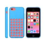 Flot silikonecover i cirkeldesign til iPhone 5C. Blå. Mobil, PC og tablet tilbehør