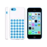 Flot silikonecover i cirkeldesign til iPhone 5C. Hvid. Mobil, PC og tablet tilbehør