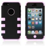 3-delt Robot silicone cover til iPhone 5C. Pink. Mobil, PC og tablet tilbehør