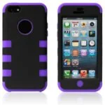 3-delt Robot silicone cover til iPhone 5C. Lilla. Mobil, PC og tablet tilbehør