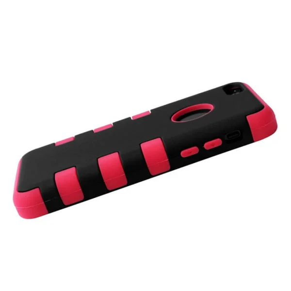 3-delt Robot silicone cover til iPhone 5C. Rød. 3-delt Robot silicone cover til iPhone 5C. Rød. - Billede 2