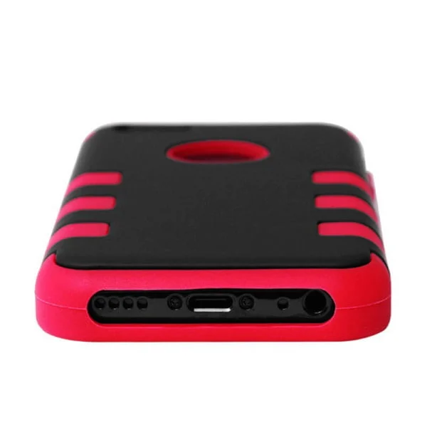 3-delt Robot silicone cover til iPhone 5C. Rød. 3-delt Robot silicone cover til iPhone 5C. Rød. - Billede 3