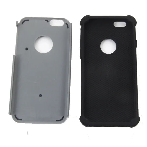 2 i 1 fodbold-mønstret cover til iPhone 6/6S. Grå. 2 i 1 fodbold-mønstret cover til iPhone 6/6S. Grå. - Image 3