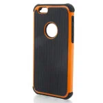 2 i 1 fodbold-mønstret cover til iPhone 6/6S. Orange. Mobil, PC og tablet tilbehør