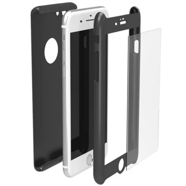 Full body cover til iPhone 6/6S. Inkl skærmbeskyttelse. Sort. Full body cover til iPhone 6/6S. Inkl skærmbeskyttelse. Sort. - Image 5