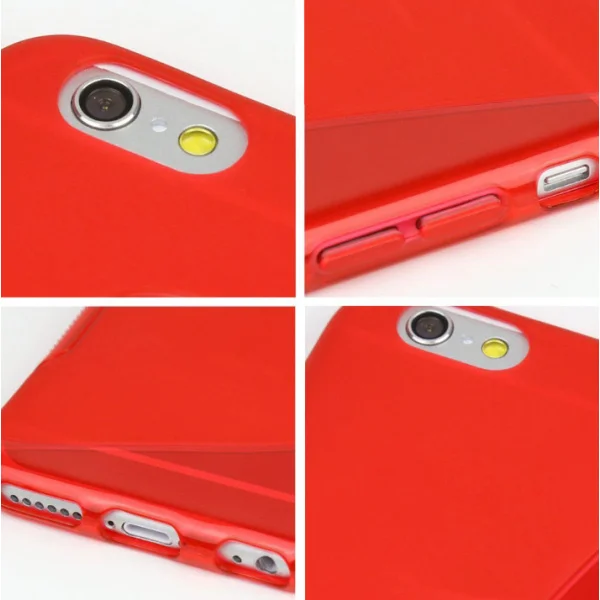 S-Line TPU cover til iPhone 6/6S. Rød. S-Line TPU cover til iPhone 6/6S. Rød. - Image 4
