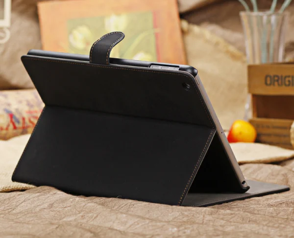 Lækkert ruskinds cover til iPad 2/3/4. Sort. Lækkert ruskinds cover til iPad 2/3/4. Sort. - Image 3