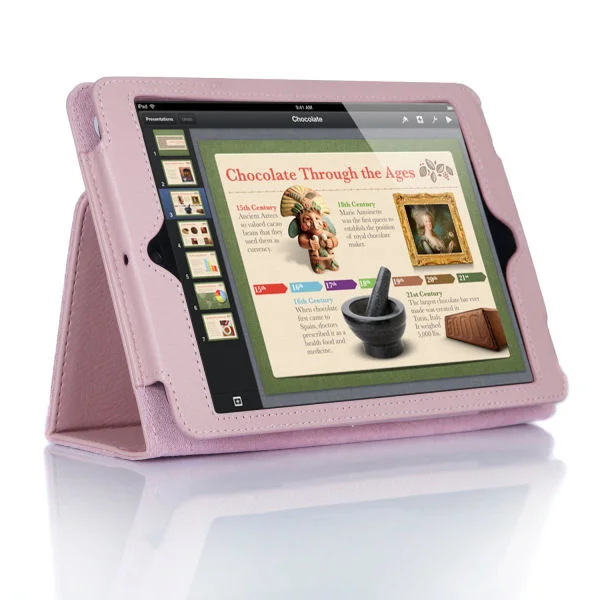 Lædertaske /-holder til iPad Mini. Pink. Lædertaske /-holder til iPad Mini. Pink. - Image 2