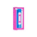 iPhone 5/5S/SE Retro Cover. Silikone kassettebånd. Pink. Mobil, PC og tablet tilbehør