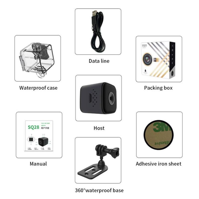 SQ28 Mini Kamera. Kompakt HD Overvågning med Nattesyn og Magnetisk Montering SQ28 Mini Kamera. Kompakt HD Overvågning med Nattesyn og Magnetisk Montering - Image 5