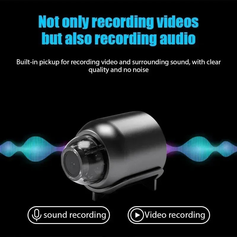 X5 WiFi Mini Overvågningskamera med 1080P, Lyd, Nattesyn og Fjernadgang X5 WiFi Mini Overvågningskamera med 1080P, Lyd, Nattesyn og Fjernadgang - Image 5