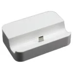 Hvid Micro-USB dock. Bordlader med micro-usb. Mobil, PC og tablet tilbehør