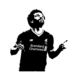 Mohamed Salah scoring. Flot fodbold wallsticker. 62x57cm.