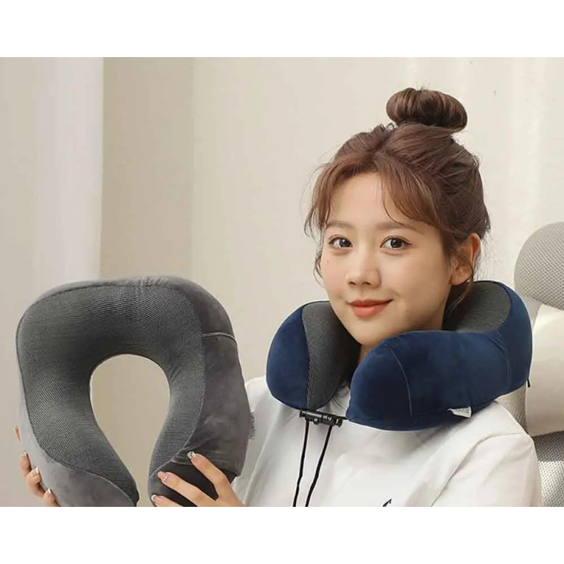 M-formet Memory Foam Rejsepude – Ergonomisk Nakke- og Hovedstøtte med Vaskbart Betræk (Sort) M-formet Memory Foam Rejsepude – Ergonomisk Nakke- og Hovedstøtte med Vaskbart Betræk (Sort) - Image 11