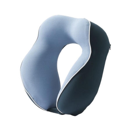 Ergonomisk Memory Foam Nakkepude – Rejsepude med Justerbar Komfort og Opbevaringspose (Blå) Memory Foam Nakkepude – Ergonomisk Rejsepude med Støtte. Blå