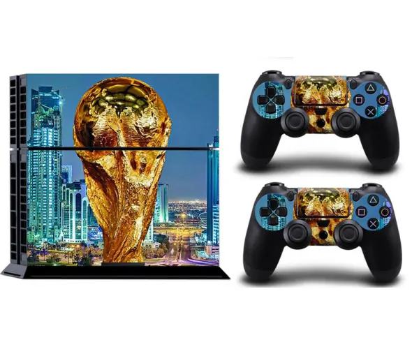 PS4 skin til konsol og to controllere. World Cup trofæet. PS4 skin til konsol og to controllere. World Cup trofæet.