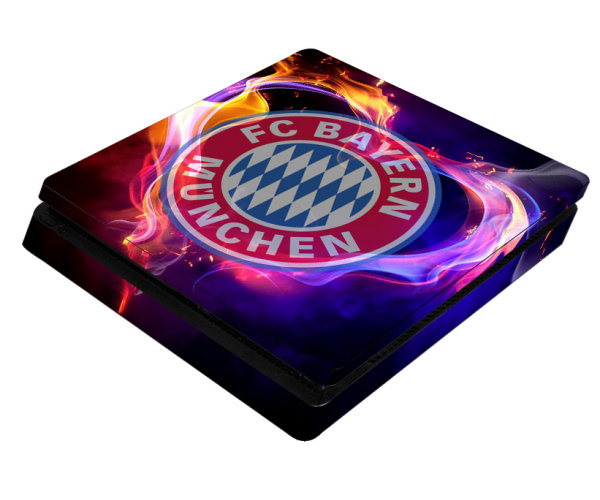 PS4 Slim skin til konsol og to controllere.Bayern-logo i flammer PS4 Slim skin til konsol og to controllere.Bayern-logo i flammer - Image 2