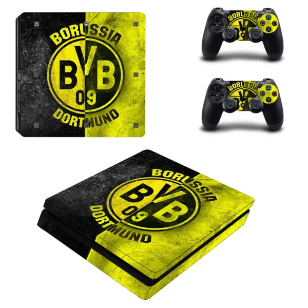 PS4 Slim skin til konsol og to controllere. Dortmund. Sort/Gul. PS4 Slim skin til konsol og to controllere. Dortmund. Sort/Gul. - Image 3