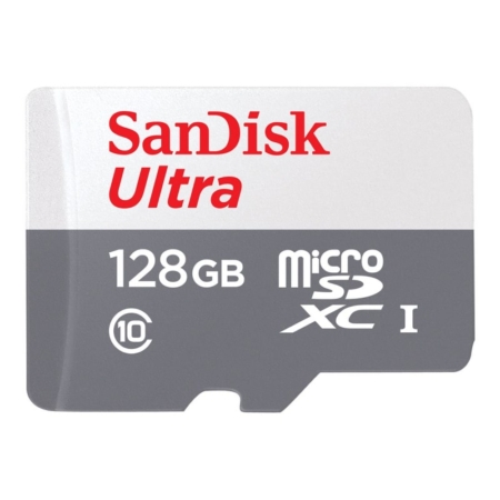 SanDisk Ultra microSDXC 128GB UHS-I/Class10. På lager her.